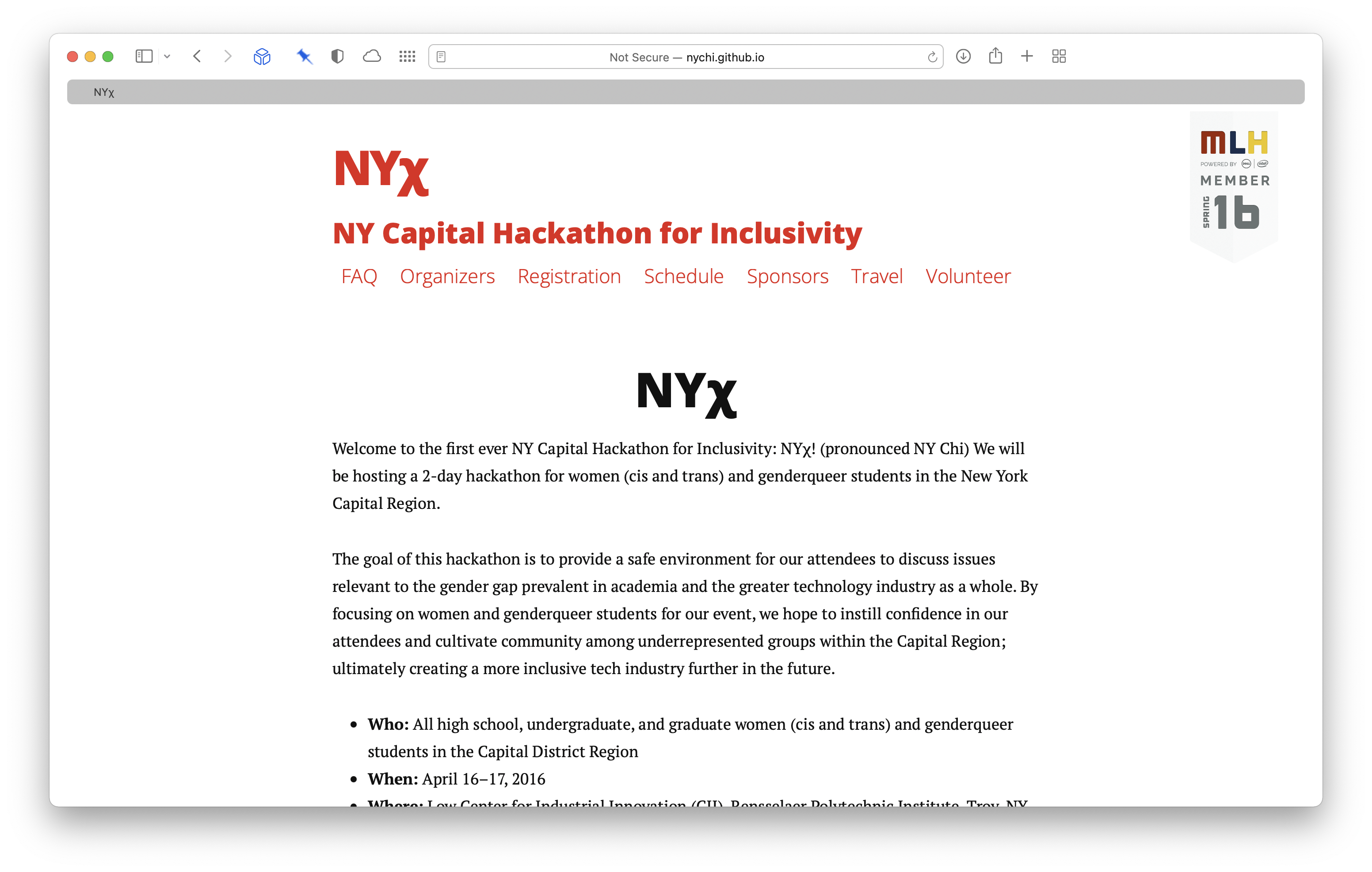 NYχ webpage screenshot